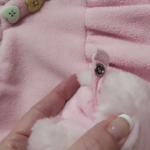 BE'BE L'AMOUR Baby fleece winter overcoat with hood size 3-6 months - Picture 3 of 7